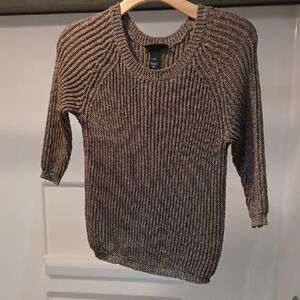 Lane Bryant Taupe Sparkle Knit Sweater
